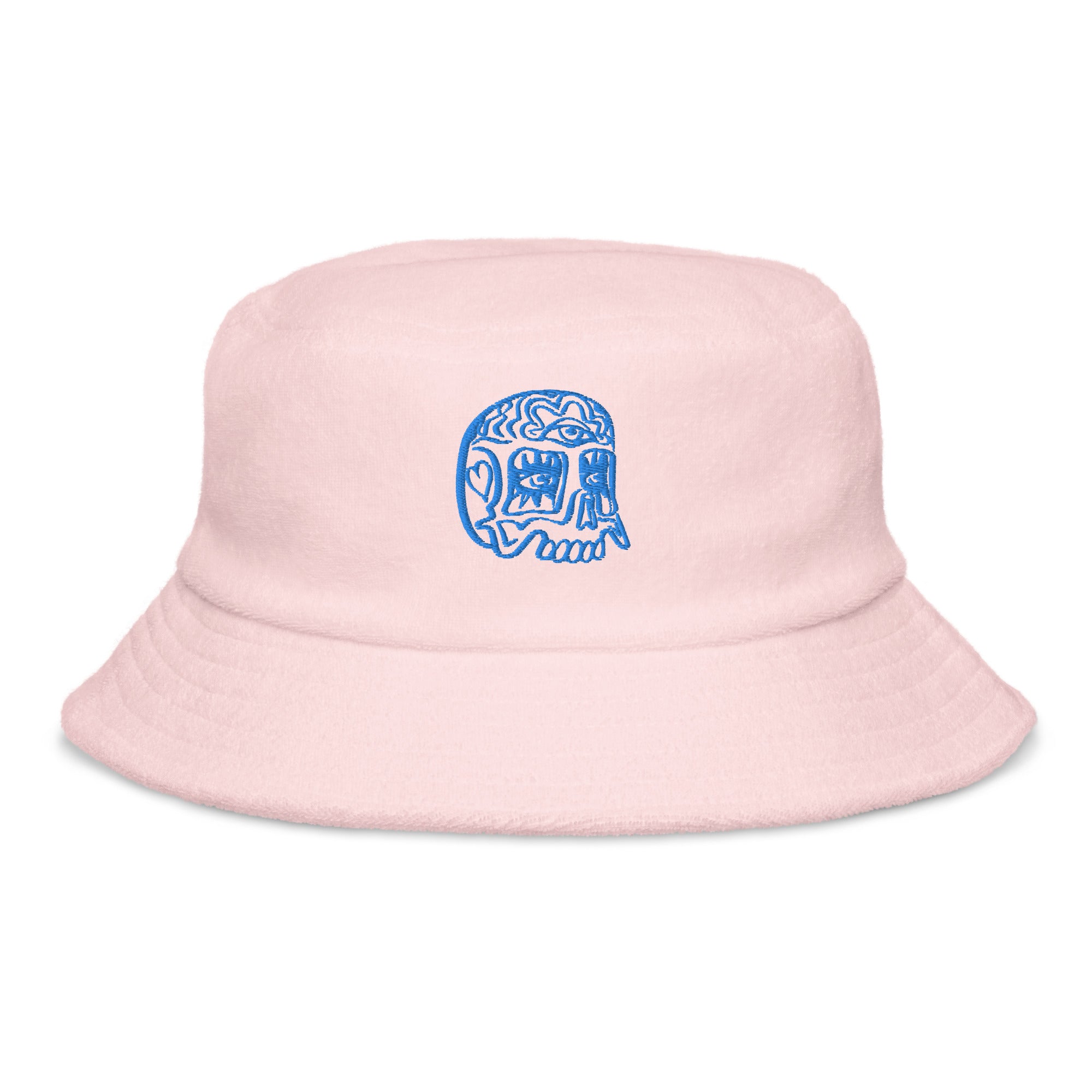 DrainedEye Embroidered Unstructured terry cloth bucket hat