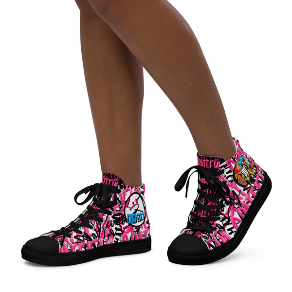 ‘GRATITUDE’ Featuring Sabet Women’s high top canvas shoes