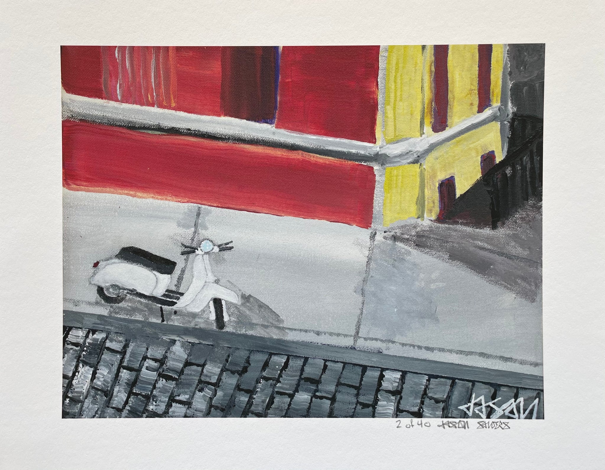 'LAMBRETTA SCOOTER' Limited Edition Fine Art Giclee Print