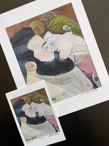 'THE KISS' Limited Edition Fine Art Giclee Print