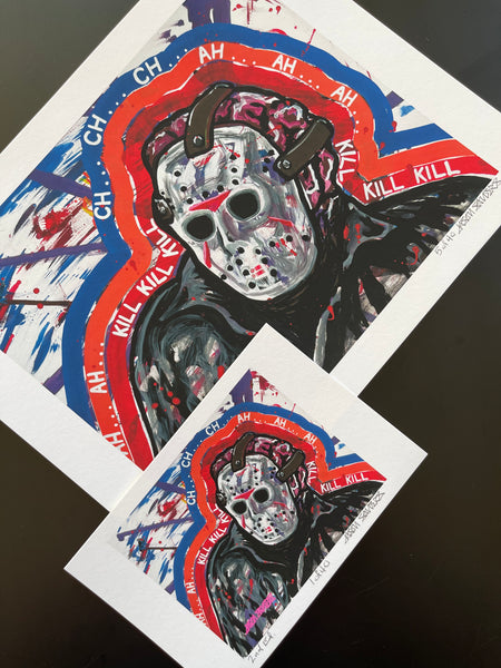 'CH...AH...KILL' Limited Edition Fine Art Giclee Print Featuring Jason Voorhees