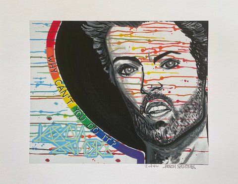 'WHY CAN'T YOU DO IT?' Limited Edition Fine Art Giclee Print Featuring George Michael