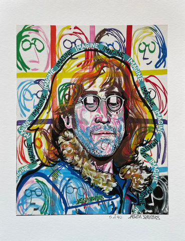 'IMAGINE' Limited Edition Fine Art Giclee Print Featuring John Lennon