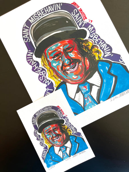 'SAINT MISBEHAVIN'' Limited Edition Fine Art Giclee Print Featuring Wavy Gravy