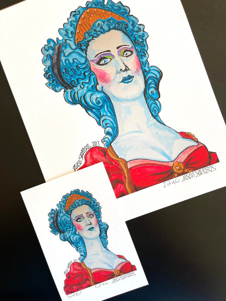 'PUNK MARIE ANTOINETTE' Limited Edition Fine Art Giclee Print