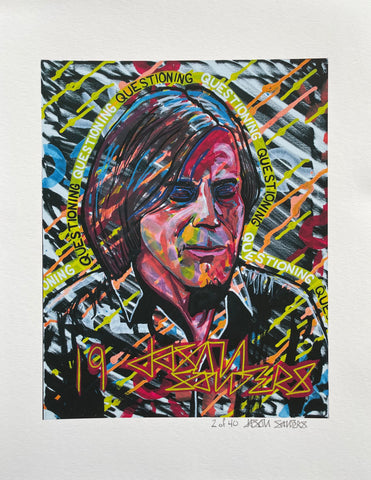 'QUESTIONING' Limited Edition Fine Art Giclee Print Featuring Jackson Browne