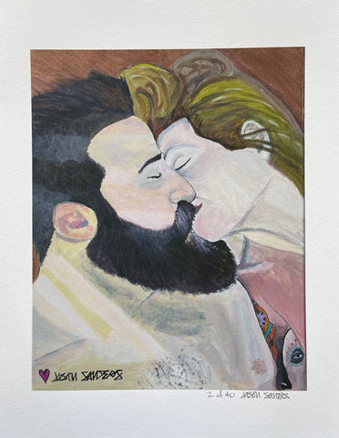 'THE KISS' Limited Edition Fine Art Giclee Print