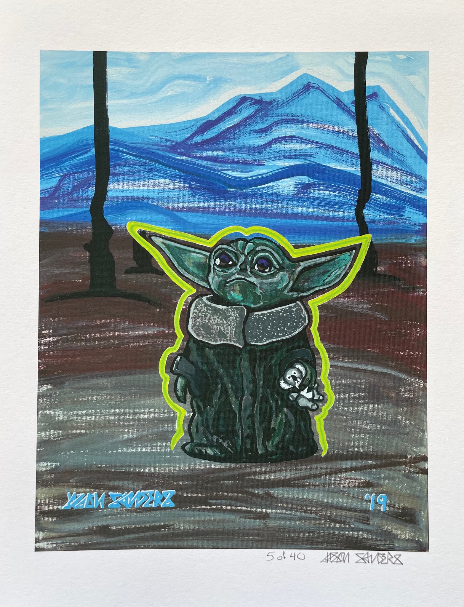 'BABY YODA 1' Limited Edition Fine Art Giclee Print