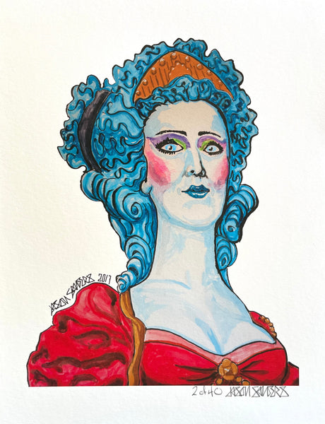 'PUNK MARIE ANTOINETTE' Limited Edition Fine Art Giclee Print