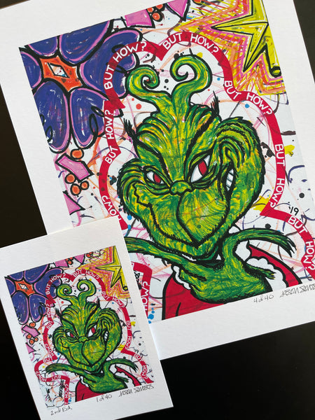 'BUT HOW?' Limited Edition Fine Art Giclee Print Featuring The Grinch