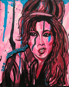‘AMY WINEHOUSE’ original painting.  This original portrait is acrylic on 8x10” stretched canvas.